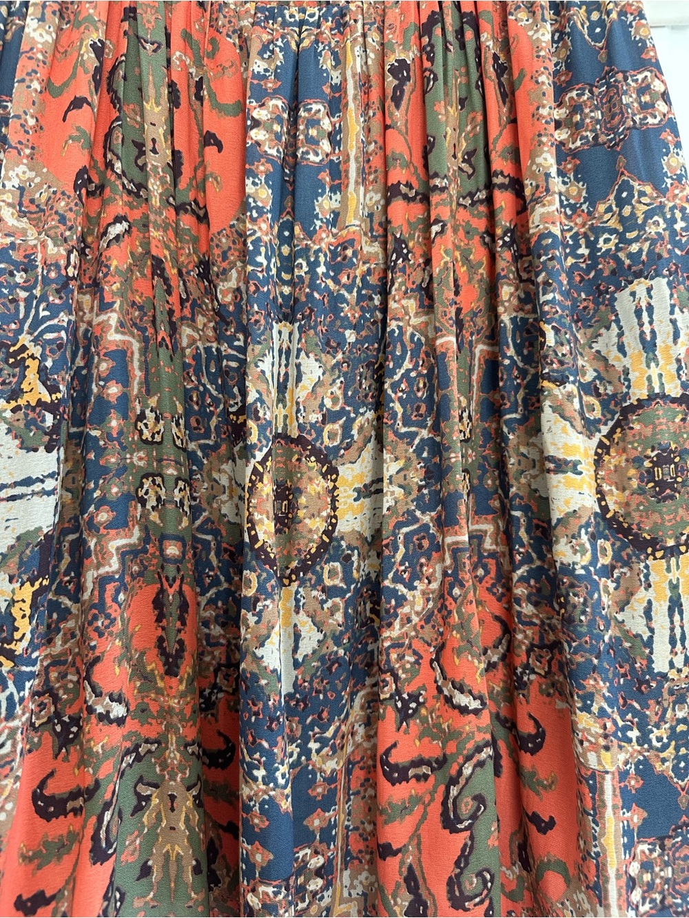XS Free People Boho V-Neck Sleeveless Top in Rust Multi - Picture 3 of 5